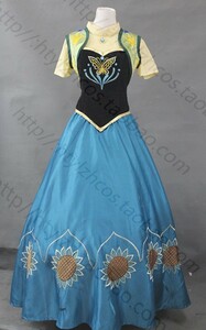 xd136ディズニー Frozen アナと雪の女王 アナ Anna プリンセス ワンピース ドレス ハロウィン コスプレ衣装