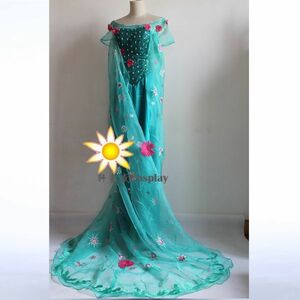 xd101ディズニー Frozen アナと雪の女王 エルサ Elsa プリンセス ワンピース ドレス ハロウィン コスプレ衣装