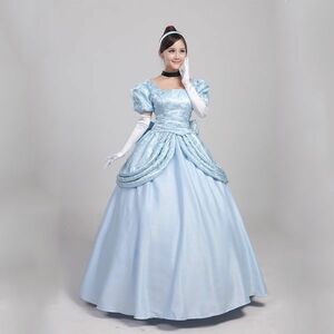 xd118ディズニー Cinderella シンデレラ プリンセス ワンピース ドレス ハロウィン イベント仮装 コスプレ衣装