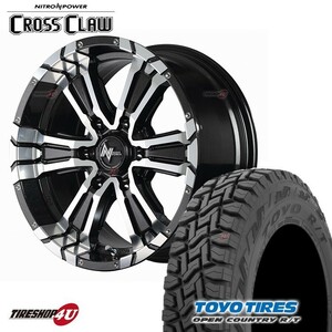 4本セット NITROPOWER CROSSCLAW クロスクロウ 16x6.5J 6/139.7 +48 メタリック TOYO OPENCOUNTRY RT R/T 215/70R16 NV350 キャラバン