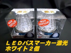 LSL-206W　 LEDクリスタルハイパワーマーカー激光　クリア／ホワイト　2個