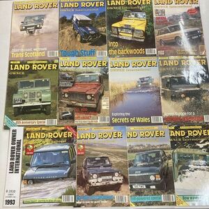 B2838　1993　12冊セット　「LAND ROVER OWNER」　ランドローバー　クラシックカー　英国　旧車雑誌　英国車　ビンテージ　自動車