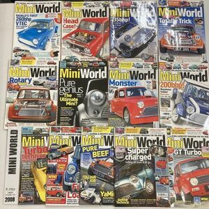 B2969　2008　13冊セット「「MINI WORLD」　ミニワールド　英国　旧車雑誌　英国車　ビンテージ　自動車