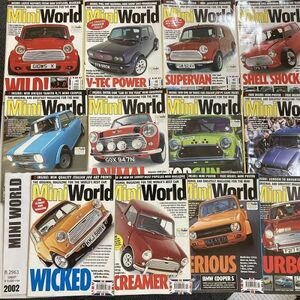 B2963　2002　12冊セット「「MINI WORLD」　表紙破れあり　ミニワールド　英国　旧車雑誌　英国車　ビンテージ　自動車