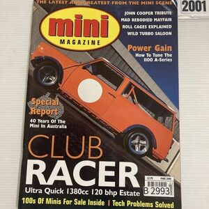 B2993　2001　「MINI MAGAZINE」　ミニマガジン　英国　旧車雑誌　英国車　ビンテージ　自動車