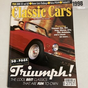 B2757　1998「CLASSIC CARS」クラシックカー 英国 旧車雑誌 ビンテージカー 英国車 ヴィンテージ 自動車 