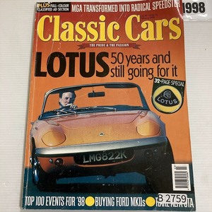 B2759　1998　「CLASSIC CARS」クラシックカー 英国 旧車雑誌 ビンテージカー 英国車 ヴィンテージ 自動車