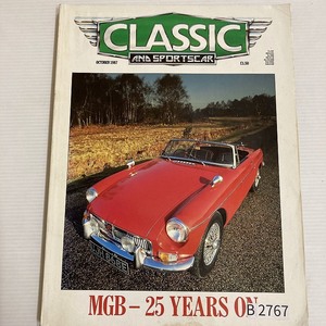 B2767　1987「CLASSIC AND SPORTSCAR」英国旧車雑誌　英国車 雑誌 旧車　ビンテージ　クラシックカー　自動車