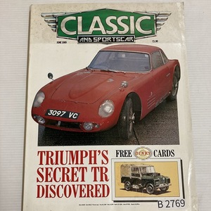 B2769　1989「CLASSIC AND SPORTSCAR」英国旧車雑誌　英国車 雑誌 旧車　ビンテージ　クラシックカー　自動車