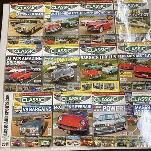 B2818　2014　12冊セット 「CLASSIC AND SPORTSCAR」英国旧車雑誌　英国車 雑誌 旧車　ビンテージ　クラシックカー　自動車