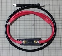 SP1500-112/212用（全長2000mm）インバーターバッテリー接続ケーブル・ヒューズホルダーブラックセットKIV60Sq赤黒！15,420円_画像2