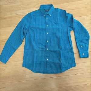 CHAPS チャップス ボタンダウンシャツ 長袖シャツ メンズXL（185-104A） ブルー×ネイビー系 チェック柄 美品 送料無料