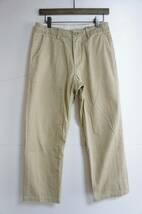 正規 AVIREX アヴィレックス KHAKI TROUSERS カーキ トラウザー デニム チノ パンツ S 茶 本物 821M_画像1