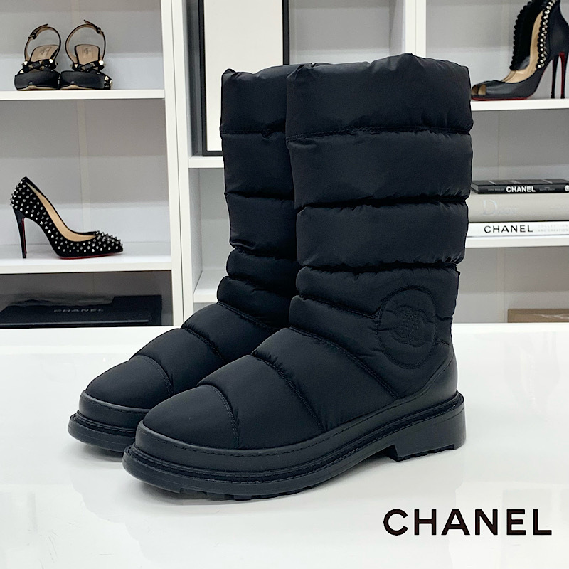 新品未使用】シャネル CHANEL ミドルブーツ レースアップブーツ