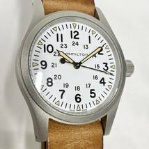 【１円スタート！！】ハミルトン H69439511 H694390 カーキ フィールド メカニカル 手巻き 38MM ホワイト HAMILTON Khaki 腕時計_画像3