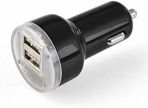 USB2口シガーソケット充電器 カーチャージャー LED付き;HP0237;