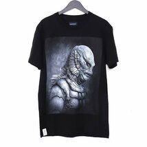 ディセンダント DESCENDANT CREATURE FROM THE BLACK LAGOON プリント 半袖 Tシャツ サイズ1 ブラック カットソー_画像1