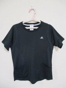 ●　　adidas　アディダス　　● 　スポーツ半袖Tシャツ　■　レディース　M　黒（20906）