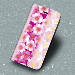 iPhone14 他 手帳型ケース 桜影 和柄-華/桜 柄 iPhoneSE iPhone8 iPhone13 iPhoneXR 他 iPhone 各機種対応