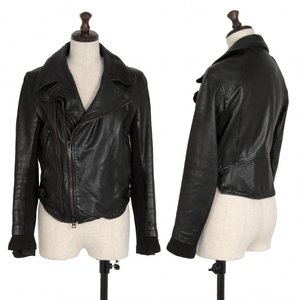  Limi feu LIMI feu sleeve rib switch kau leather rider's jacket black XS [ lady's ]