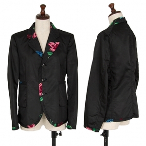 Low Bud Shan Bull Com Degarson Bandana Rose Print Print Jacket Black Multi M [Ladies]