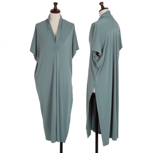  Issey Miyake ISSEY MIYAKE stretch side slit One-piece gray green 2 [ lady's ]