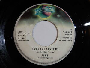 Pointer Sisters Fire / Love Is Like A Rolling Stone Planet US P-45901 200397 SOUL DISCO ソウル ディスコ レコード 7インチ 45