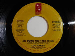 Lou Rawls Sit Down And Talk To Me / When You Get Philadelphia International US ZS9 3738 200462 SOUL ソウル レコード 7インチ 45