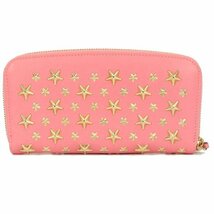 Aランク【ジミーチュウ】スターズスタッズウォレット/スタッズ/スター/レザー/ピンク/Jimmy Choo/レディース/pink_画像2