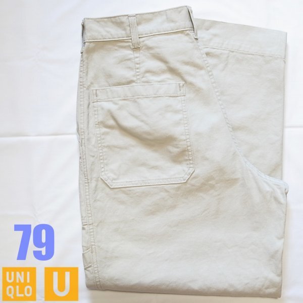 79 uniqlo u ワイドフィットベイカーパンツ ユニクロ ユニクロユー ワイド フィット ベイカー ベイカーパンツ natural ナチュラル white