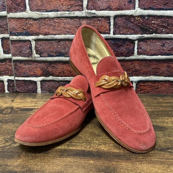 サントーニ Santoni スエードローファー Suede Loafer size/5 Red