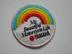 YAMAHA ヤマハ バイク オートバイ レインボウ 虹 日本 ロゴ ワッペン/ 刺繍 F1 エンブレム 自動車 カー用品 作業着 70s ステッカー 79