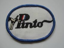ビンテージ Pinto 馬 ムスタング ワッペン/当時物 刺繍 自動車 バイク レーシング F1 整備 作業着 90_画像3