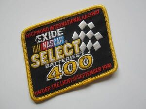 ビンテージ EXIDE NASCAR SELECT BATTERIES 400 バッテリー チェッカーフラグ ワッペン/エンブレム 自動車 レーシング 151