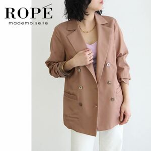 [ tag equipped ]ROPE'mado moa zeru Rope regular price 2.8 ten thousand tsu il double button jacket 38/M size corresponding smoky Pink Lady -s made in Japan 