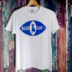 送込　BLUE CAT　RECORDS　猫音大好き　半袖Tシャツ　白Mサイズ 