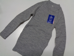 A189-60 Showa Retro for children sweater Toray size 100 acrylic fiber 80% wool 20% made in Japan tag attaching Vintage antique long-term keeping goods unused 