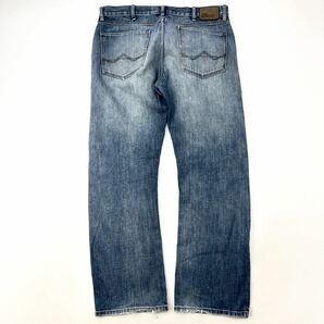 ラングラー ☆ Wrangler デニムパンツ ストレート ジーンズ ややフレア W36相当 味わい深い色落ち♪ アメカジ バイカー 古着MIX■Ja4716の画像3