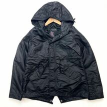 アルファ ★ Alpha Industries レディース モッズコート ナイロン 防寒 ジャケット ライナー付 ブラック L ミリタリー 大人アウター■AE207_画像2