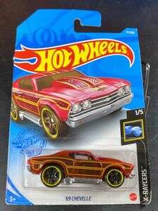 ホットウィール HOTWHEELS 69 CHEVELLE X-RAYCERS 赤 シェベル