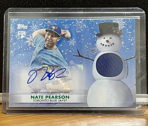 2021 Topps Holiday ネイト ピアソン Nate Pearsonレリック オート RC /10 WHAR-NP