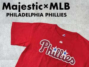 ☆送料無料☆ Majestic USA直輸入 古着 半袖 PHILADELPHIA PHILLIES フィラデルフィア・フィリーズ カルロス・ルイーズ Tシャツ メンズ M