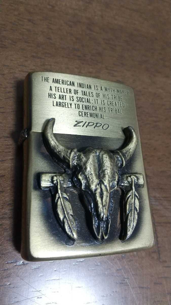 ZIPPO ジッポー BUFFALO バッファロー SUKLL スカル メタル-