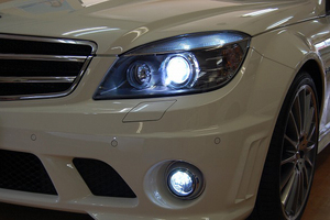 メルセデス ベンツ Cクラス W204 HIDバルブ D1S 8000K/LEDポジション灯/LEDナンバー灯 3点 セット