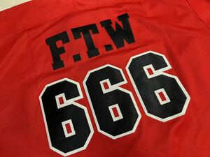  почти новый товар 666 хоккей рубашка FTW выполненный под заказ patch Biker ske-ta- ад z красный × белый 