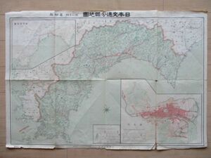 り1662　27万1千分1地図　高知県　日本交通分県地図　其三十四　昭和4年　大阪毎日新聞