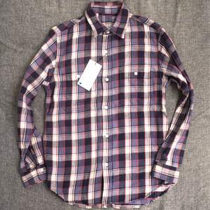 新品★ N.HOOLYWOOD チェック ネルシャツ 38 送料込 PURPLE CHECK ミスターハリウッド