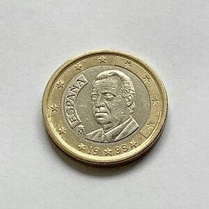 【希少品セール】スペイン 1ユーロ硬貨 1999年 1枚