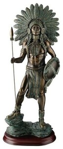 pride height . Indian warrior. sculpture carving image / west part Western large .... era security . Apache group Hsu group study ( imported goods 