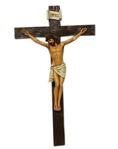 イエス・キリストの十字架 高さ 約77ｃｍ 十字架 宗教用彫刻 彫像（輸入品）